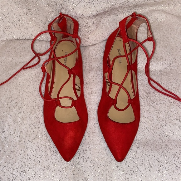 Red Ballet Flats - Picture 3 of 4